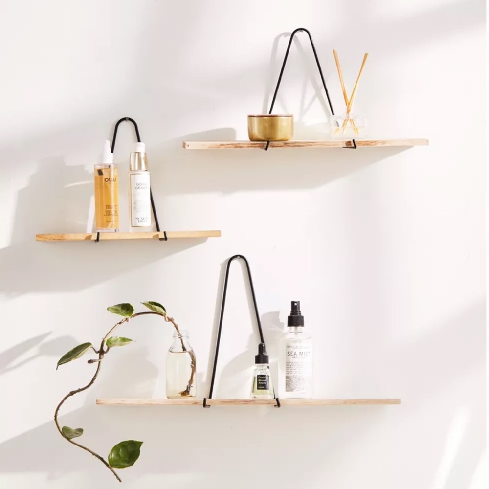 Carter Triangle Bracket Wall Shelves (set of 2)